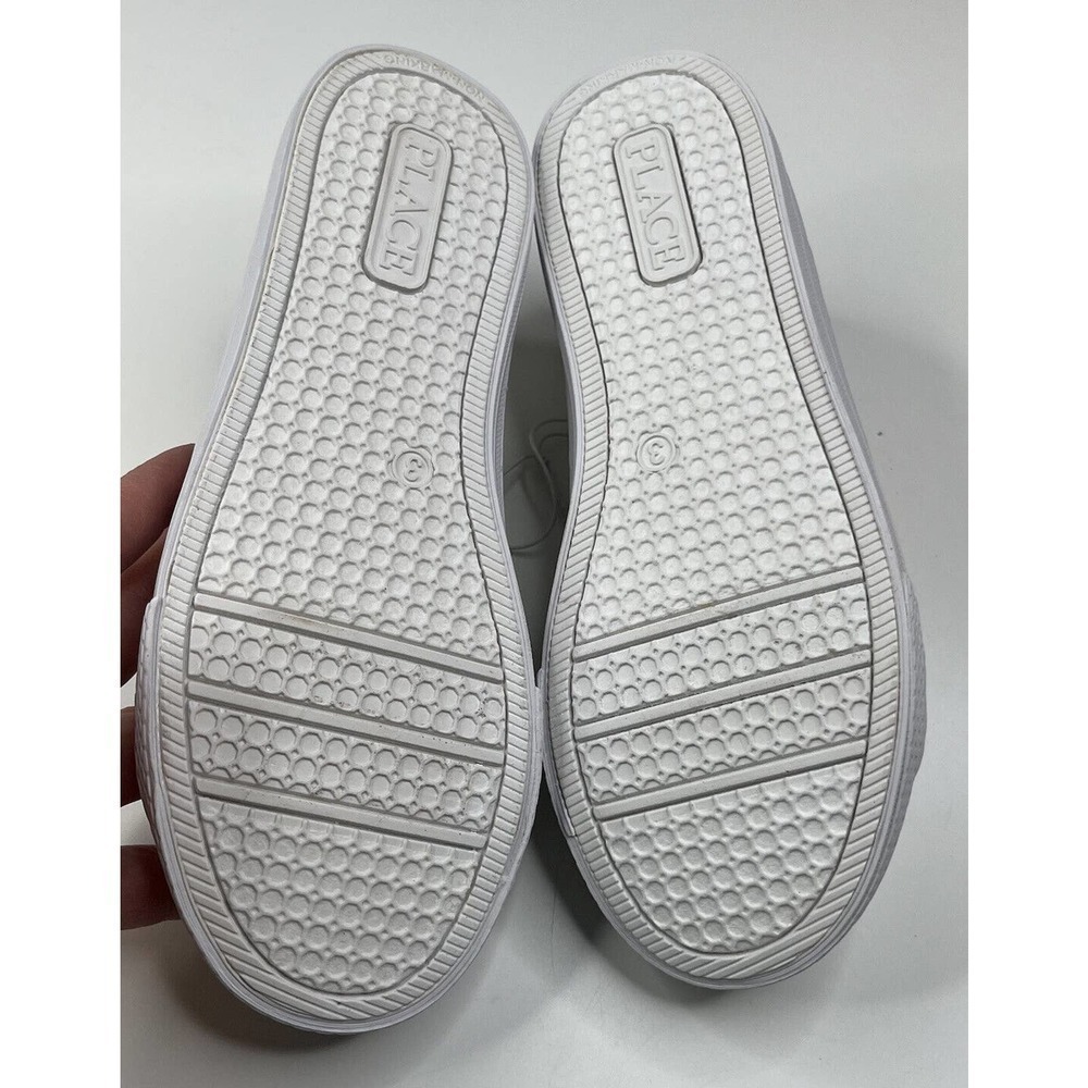 NEW The Children’s Place Rainbow Sneakers Size 3 Girls White Lace Up - Picture 5 of 10